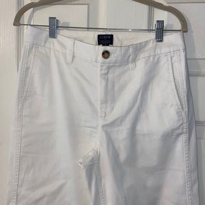 NWT J Crew High Rise Girlfriend Chino Pant, Size 2, White